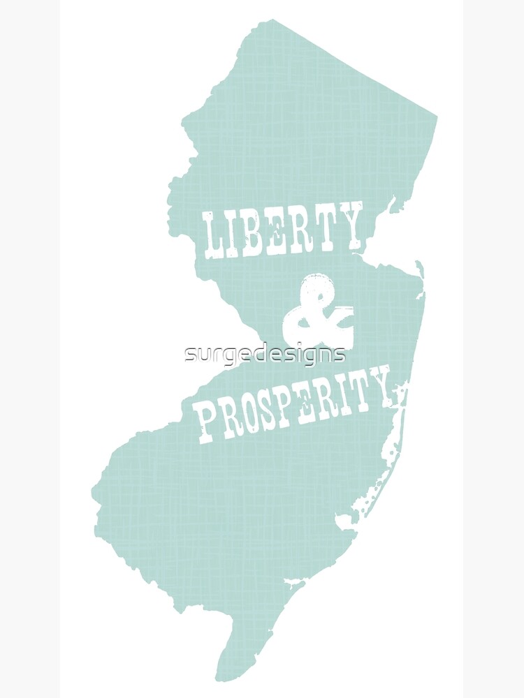 "New Jersey State Motto & Slogan" Poster by surgedesigns Redbubble