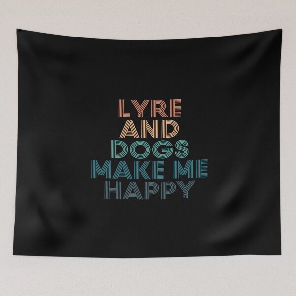 Item preview, Lyre And Dogs Make Me Happy- Gift for Lyre & Dogs Fans designed and sold by kindxinn.