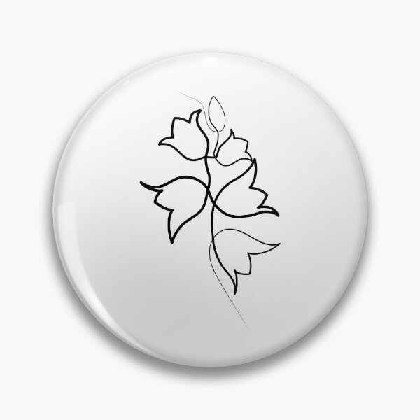Item preview, Bluebell Flower Minimal art | One Line Drawing | One Line Art designed and sold by One-Line-Artist.