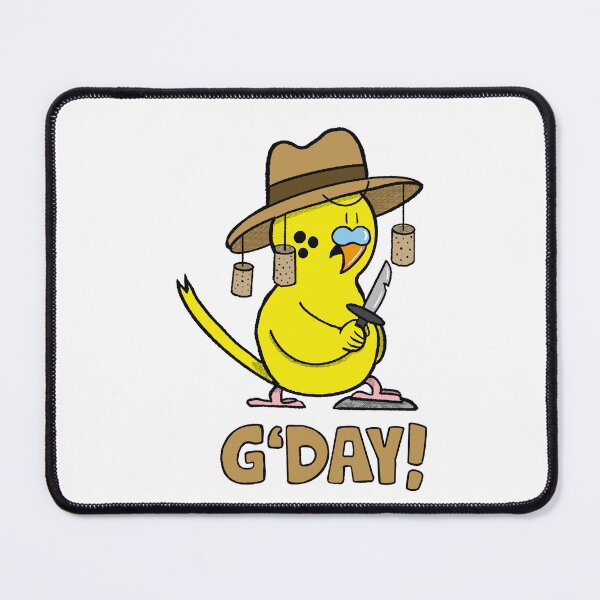 Item preview, G'day Mate! Funny Australian Budgie Cartoon designed and sold by HalloMolly.