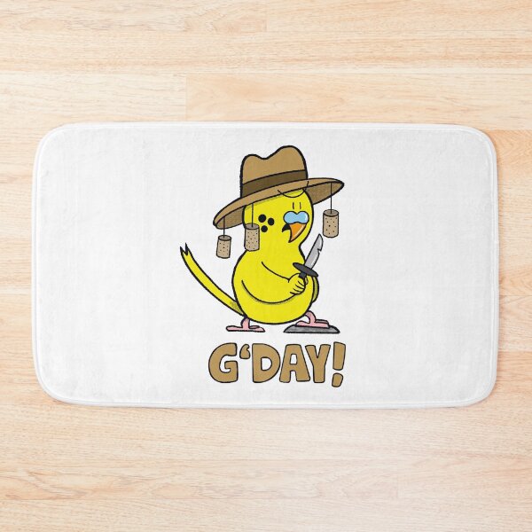 Item preview, G'day Mate! Funny Australian Budgie Cartoon designed and sold by HalloMolly.