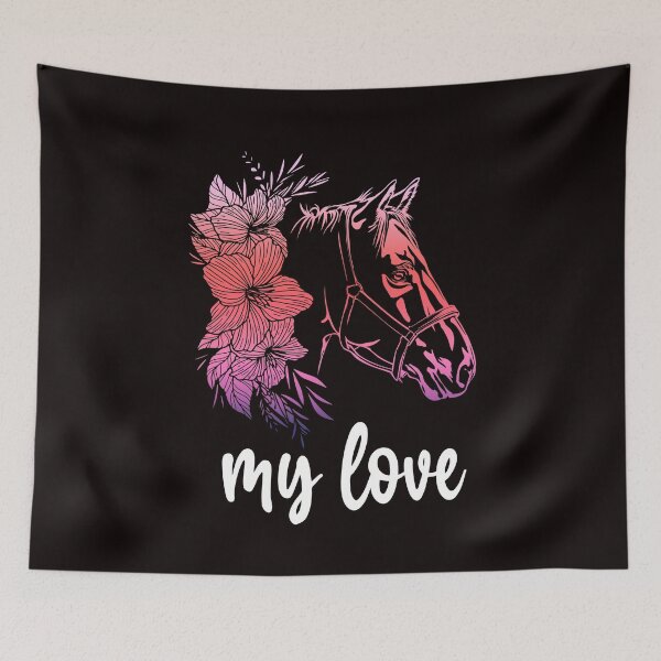 Item preview, Horses My Love Horse Fan Stable Horseshoe Saddle Dressage designed and sold by TomGiantDesigns.