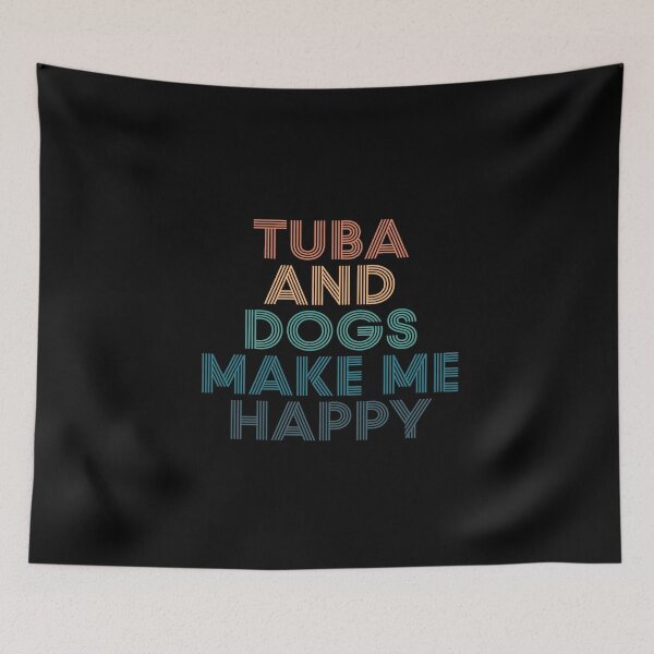 Item preview, Tuba And Dogs Make Me Happy- Gift for Tuba & Dogs Fans designed and sold by kindxinn.