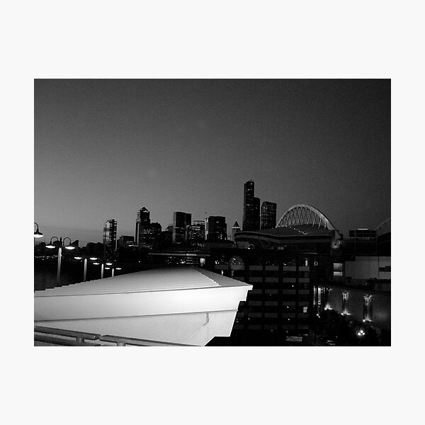 Seattle night Photographic Print
