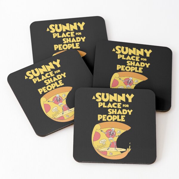 Item preview, A Sunny Place For Shady People Funny Skull Surfing On Pizza designed and sold by diip.