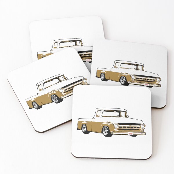 Item preview, Tan & White 50s Lowered F Truck designed and sold by CoolRide.