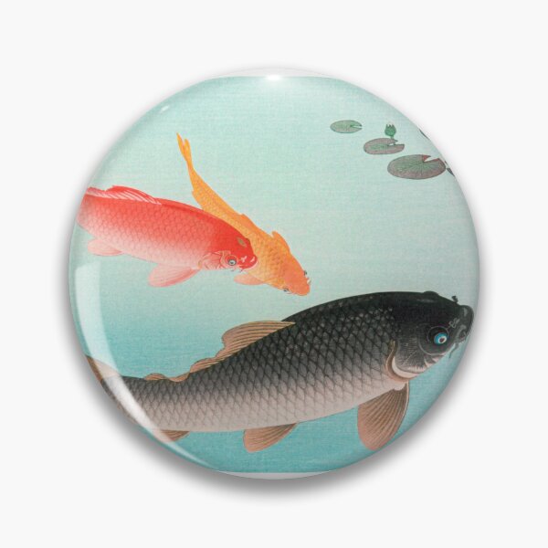 Item preview, COMMON AND GOLDEN CARP BY OHARA KOSON WALL ART designed and sold by GamaArtDesign.
