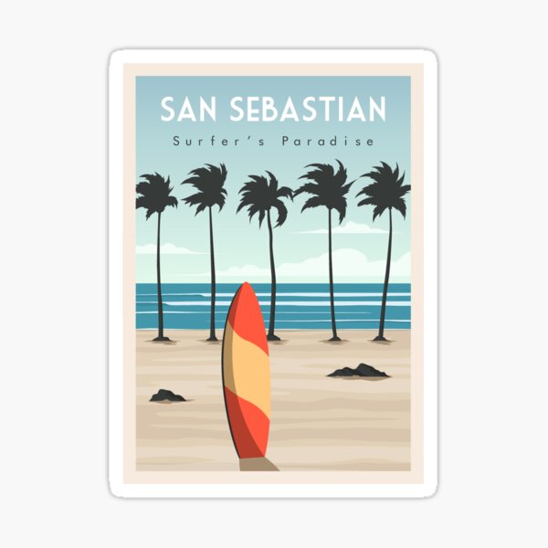Vista previa del artículo con la obra «San Sebastian surf beach», diseñado y vendido por chrlalexandru.