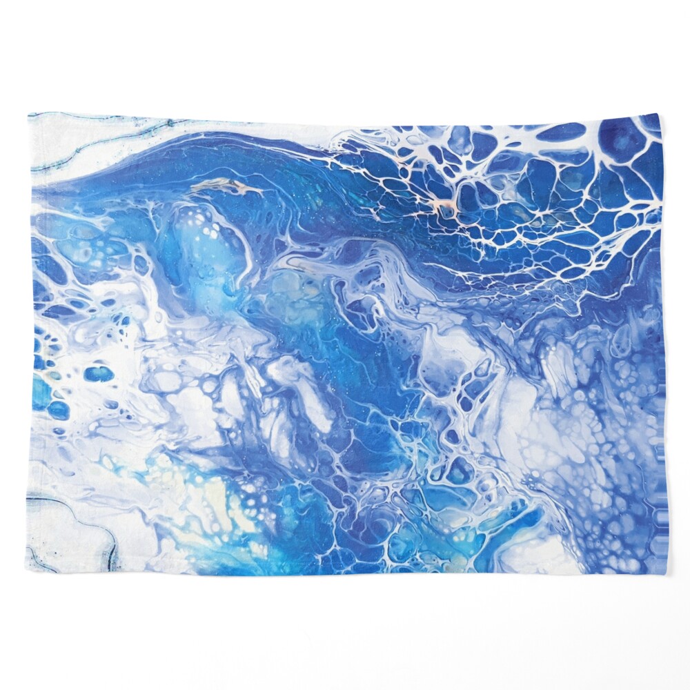 Blue Ocean Waves Marble Paint Texture Poster for Sale by SoccaTamam