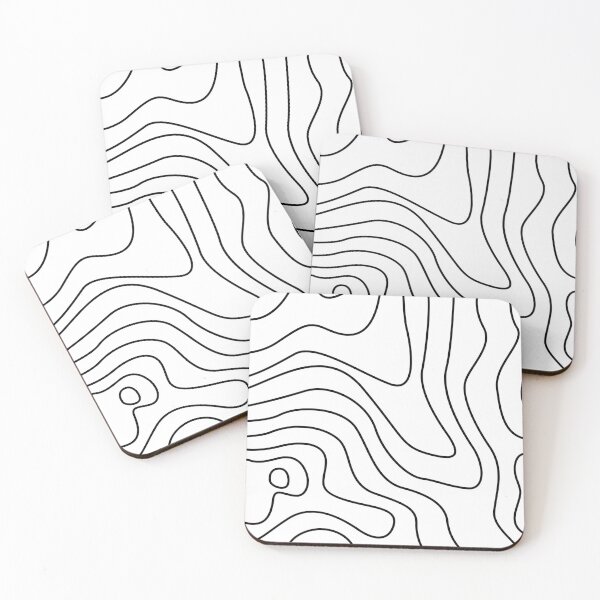 Item preview, Topography Black and White Pattern designed and sold by lolora.