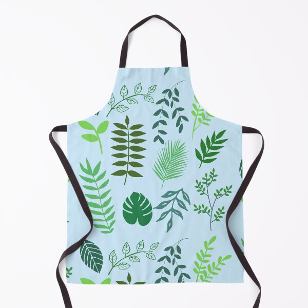 Artikelvorschau, Retro-Blattmuster in Pastellblau entworfen und verkauft von Holly-berry-art.