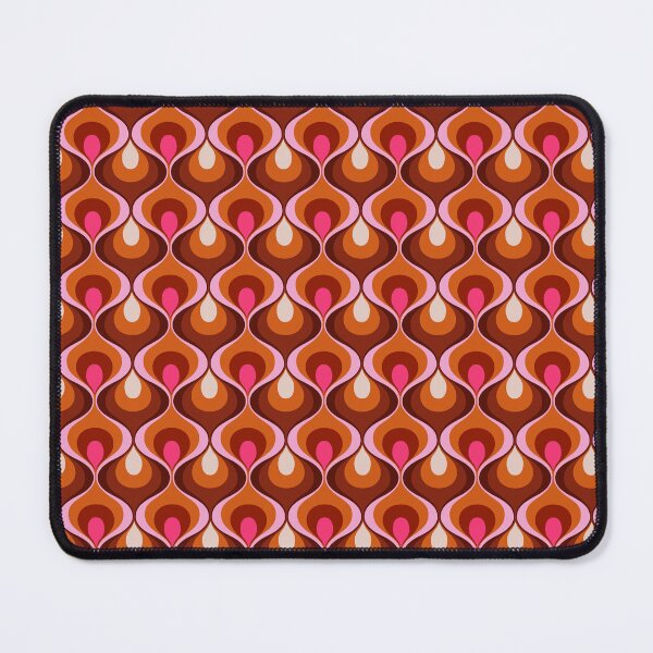 Item preview, Retro Mood hot pink orange red burgundy brown designed and sold by Delinda Graphic Studio.