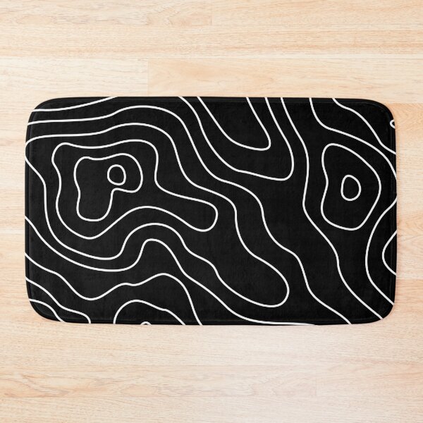 Item preview, Topography Black and White Pattern designed and sold by lolora.