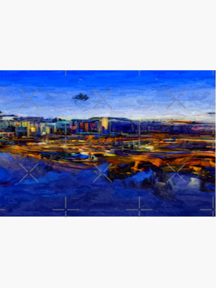 "Yellowknife City Skyline, Northwest Territories Oil Painting by AI