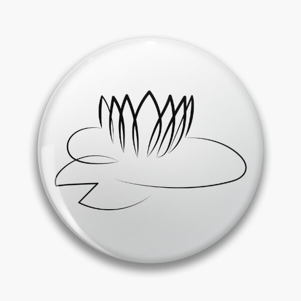 Item preview, Water Lily Minimal Art | One Line Drawing | One Line Art designed and sold by One-Line-Artist.