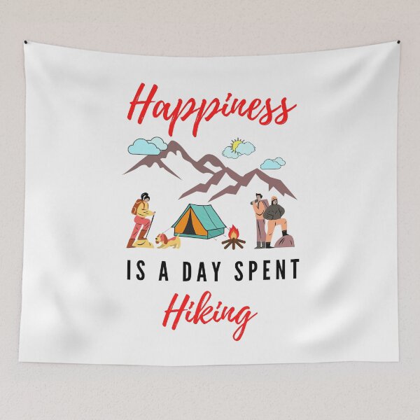 Item preview, Happiness is a day spent hiking with my dog | Travelers shirt | Tourist stuff designed and sold by ZaqGum.