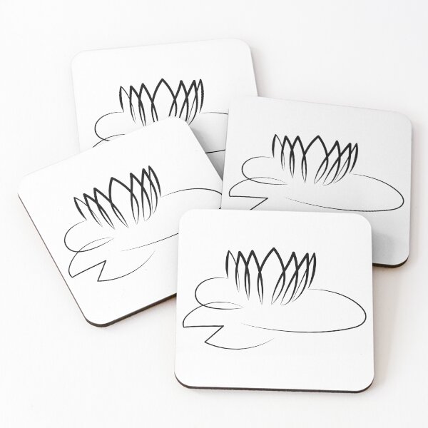 Item preview, Water Lily Minimal Art | One Line Drawing | One Line Art designed and sold by One-Line-Artist.