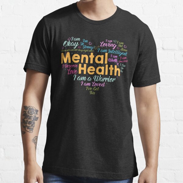 Mental Health Awareness Gifts Depression T-Shirt Heart Shape