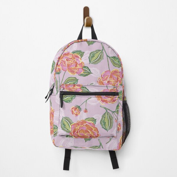 Item preview, Peony Pattern with Lilac Background designed and sold by Sarah The Painter.