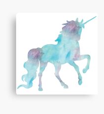 Watercolor Unicorn Canvas Print