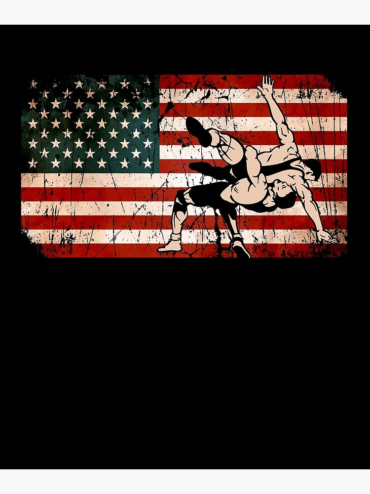 "Usa Flag Wrestling Wrestle Sport Martial Art Wrestler" Poster for Sale