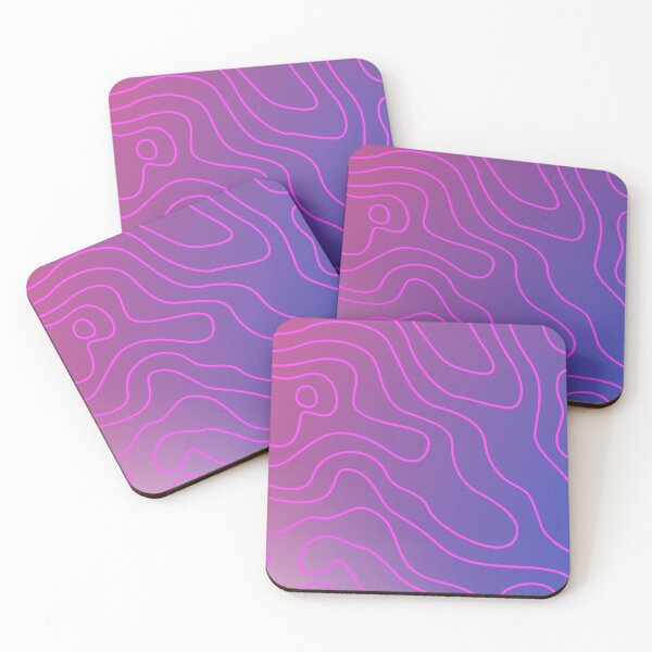 Item preview, Topography Gradient Pink and Purple Pattern designed and sold by lolora.
