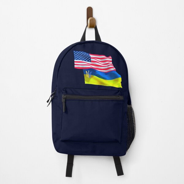 Item preview, USA flag, Ukrainian emblem, Ukraine designed and sold by PrintGood.