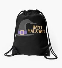 Happy Halloween - Witch Witches Hat Drawstring Bag