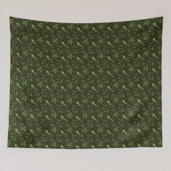 Item preview, Leafy Fittonia and Foliage Watercolour Pattern designed and sold by TheBubblyType.