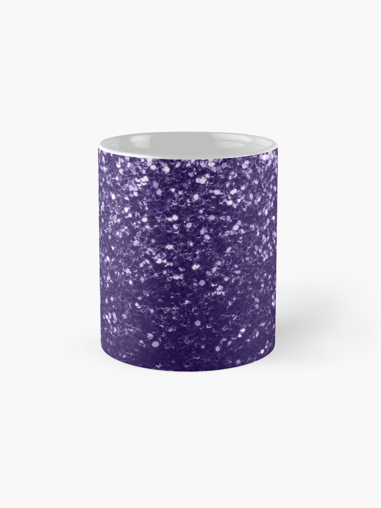 Dark Purple faux shiny glitter sparkles Coffee Mug by PLdesign