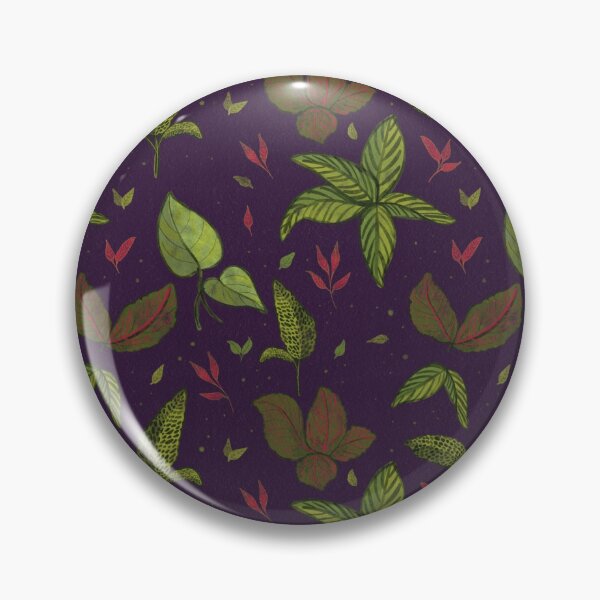 Item preview, Leafy Fittonia and Foliage Watercolour Pattern (Purple) designed and sold by TheBubblyType.