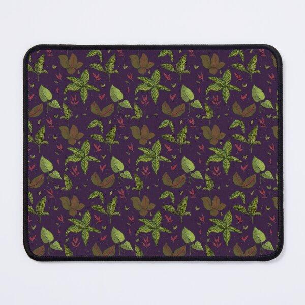 Item preview, Leafy Fittonia and Foliage Watercolour Pattern (Purple) designed and sold by TheBubblyType.