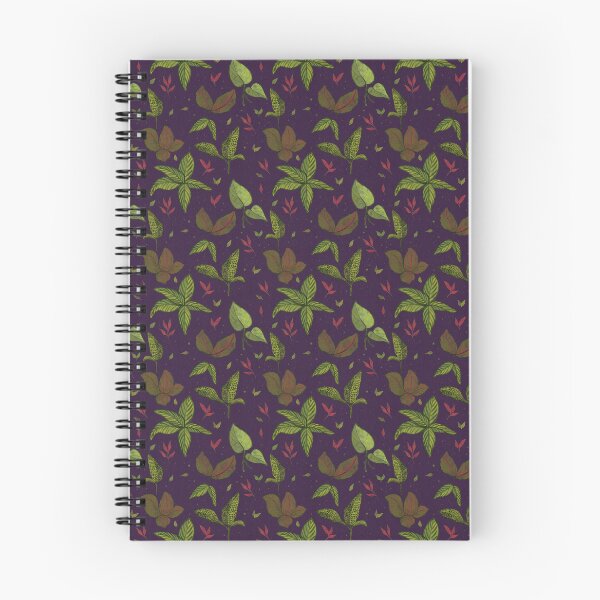 Item preview, Leafy Fittonia and Foliage Watercolour Pattern (Purple) designed and sold by TheBubblyType.