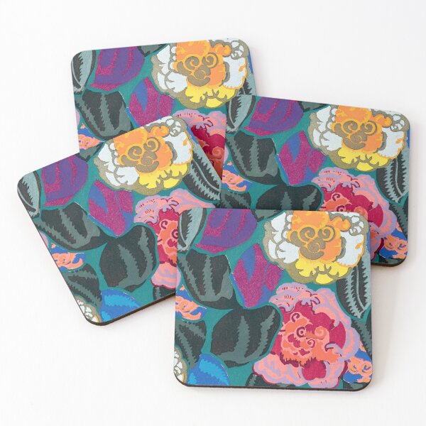 Item preview, Vintage geometric floral motifs by Édouard Bénédictus 1928 designed and sold by The Happy Plot.