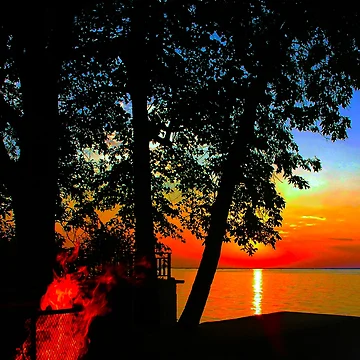 Artwork thumbnail, Evening Fire by Holly Werner