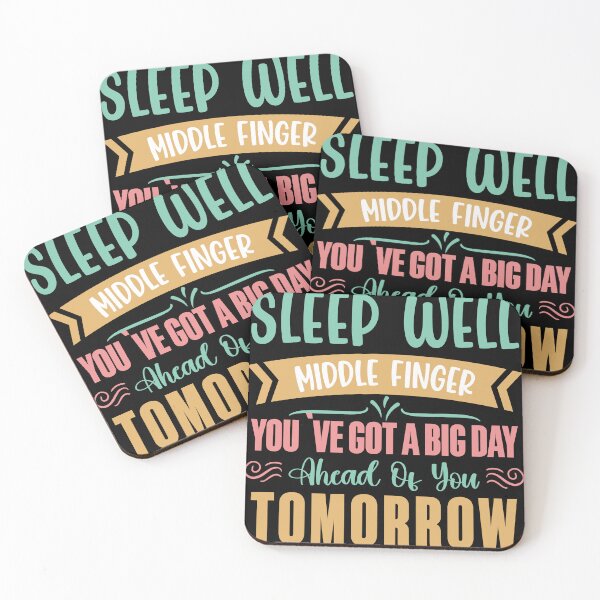 Item preview, Sleep Well Medium Finger- Tomorrow Is Your Big Day designed and sold by Kaaimaan.