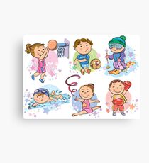 Sporty Kids Canvas Print