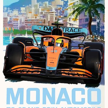 2021 Monaco Grand Prix McLaren Formula1 Poster