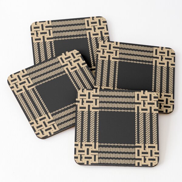 Item preview, rattan plaid gold rattan black bakground white background grunge background seamless designed and sold by ssblondess.
