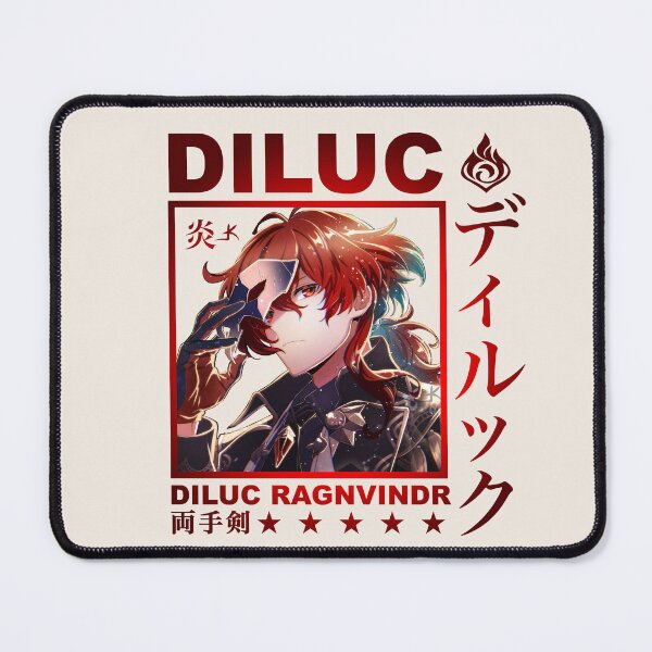 Item preview, Diluc Genshin Impact (red version) designed and sold by LokittyLevi.