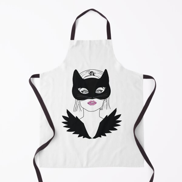 Item preview, Lady in a Masquerade wearing half cat face mask and black winged dress, Line Art  designed and sold by SGS-.