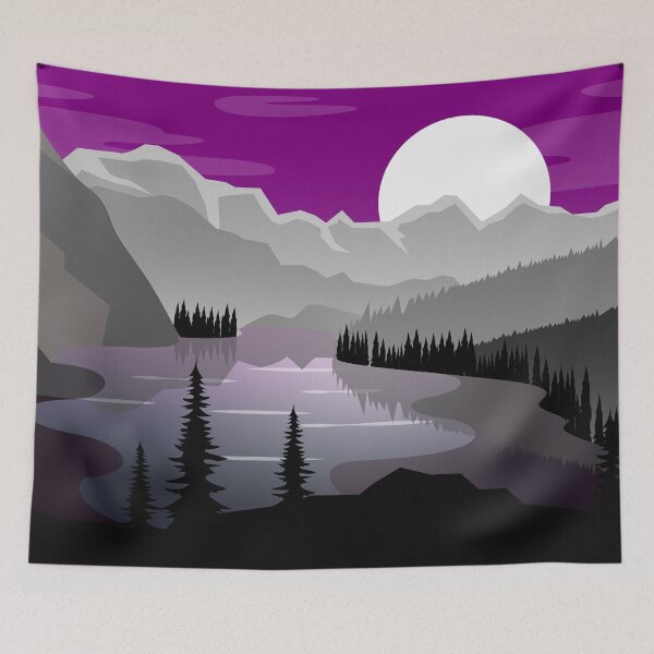 Item preview, Asexual Pride Landscape designed and sold by Harley Craig.