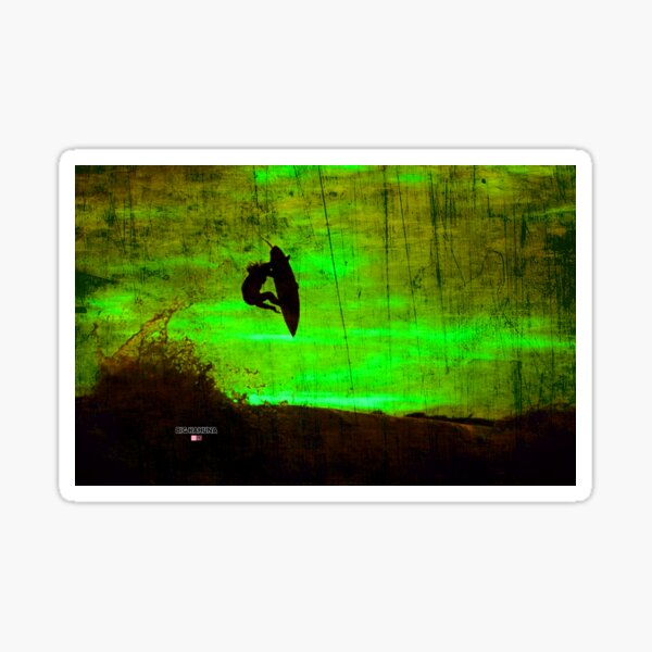 Surfing - Surfer X - Big Kahuna - Rusty Green Sticker