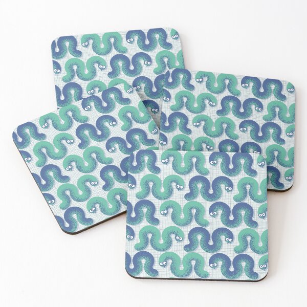 Item preview, Little funny snakes (Turquoise and Blue) designed and sold by lents.