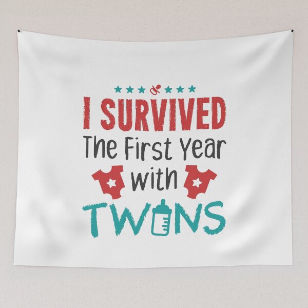 Item preview, I Survived the First Year with Twins Twin Mom Dad Parent designed and sold by jaygo.