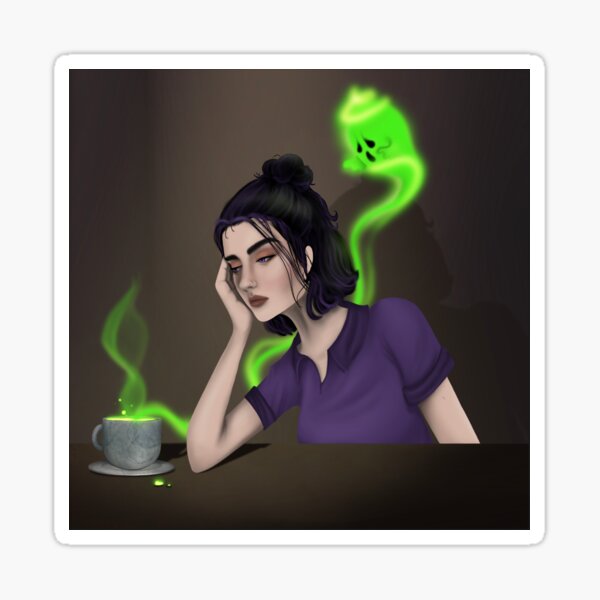 Spooky sippin Sticker