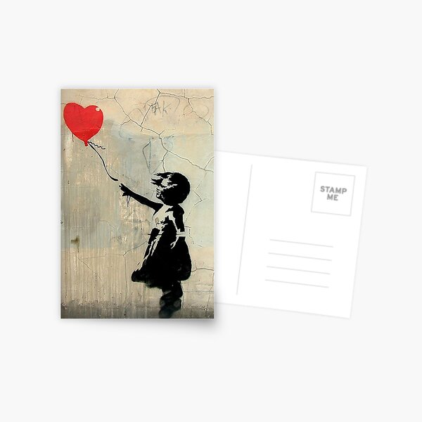 Carte de vœux for Sale avec l'œuvre « Ballon coeur rouge avec