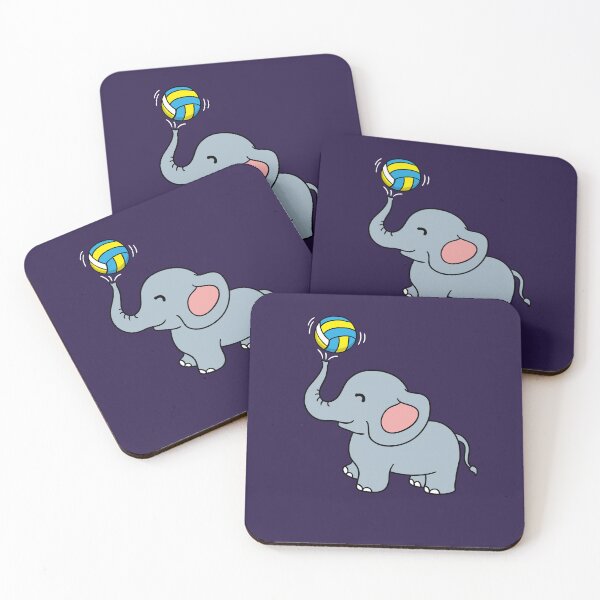 Item preview, Cute Elephant Playing Volleyball  designed and sold by jaygo.