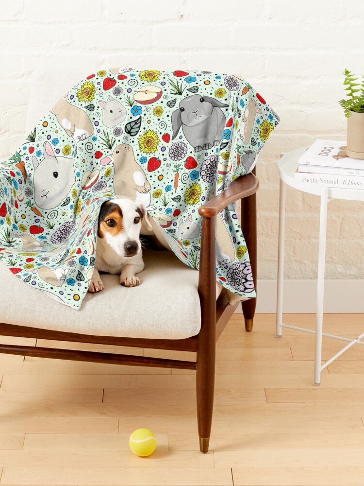 Alternate view of Bunny Rabbits Pet Blanket