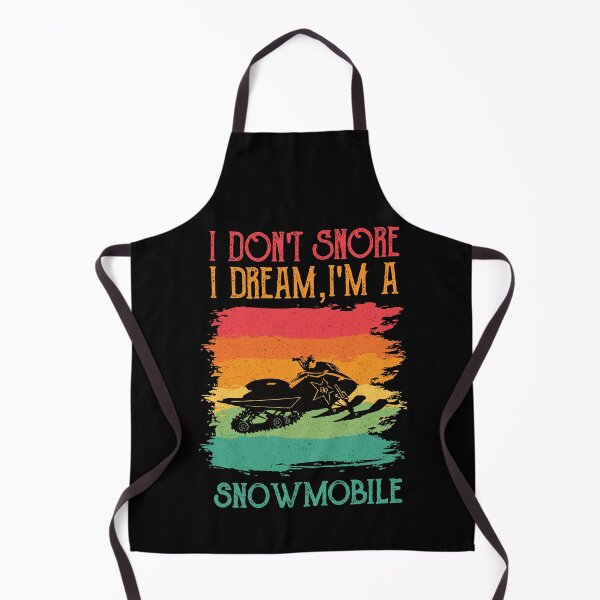 Item preview, I Don't Snore I Dream I'm A Snowmobile - Funny Retro Snowmobile Rider designed and sold by Adexyl.